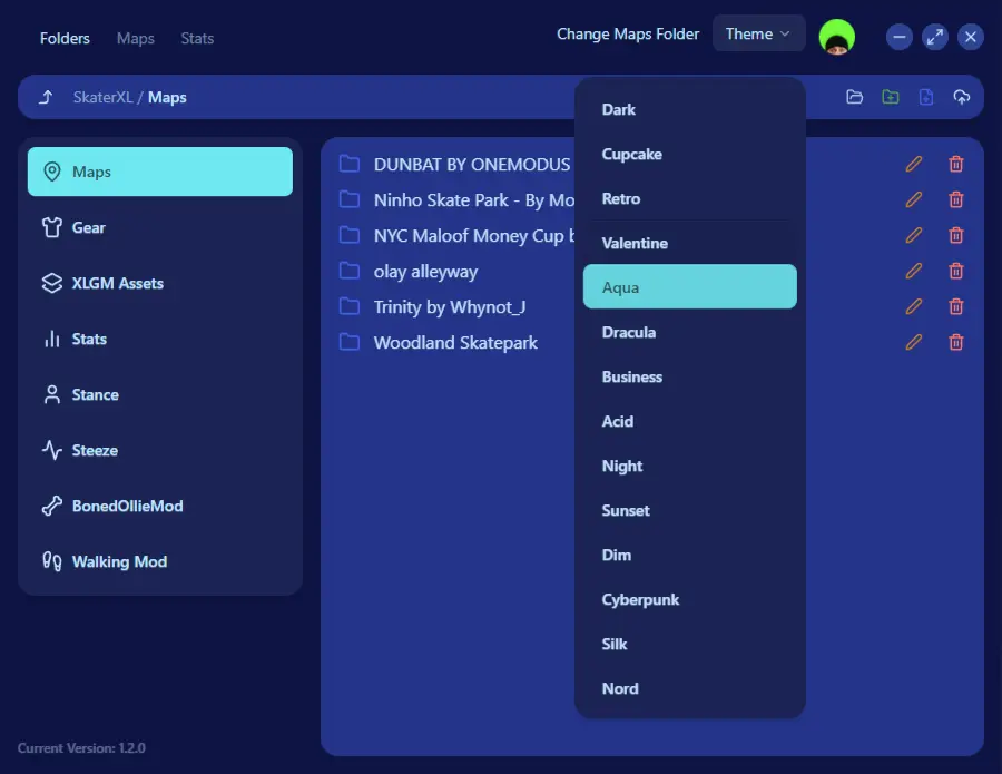 Customizable themes